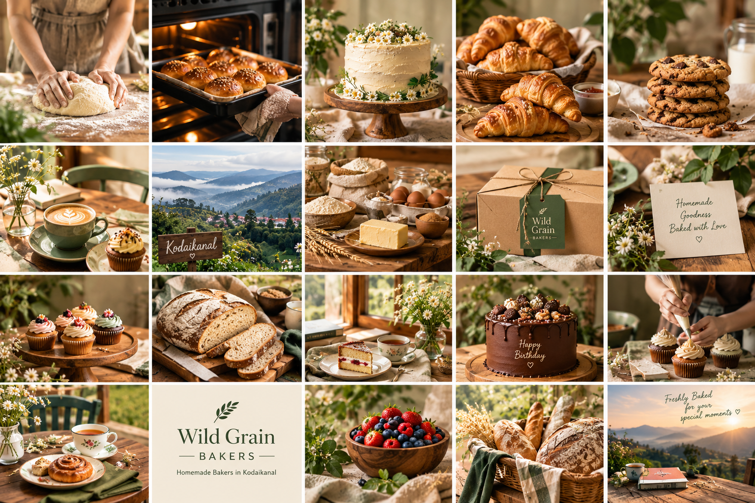 Freshly baked homemade treats from Wild Grain Bakers